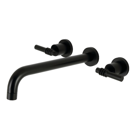 Kingston Brass KS8050ML Wall Mount Tub Faucet, Matte Black KS8050ML